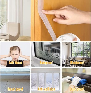 Updated Thick Silicone Sealing Strip Self-adhesive Door Sealing Tape For Door Bottom, Window Draught Excluder, Dust, Sound-proof